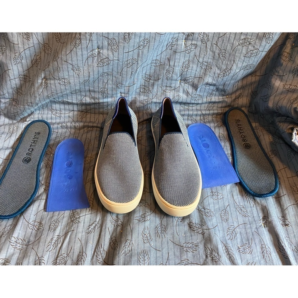 Rothys coast blue knit sneakers size 5